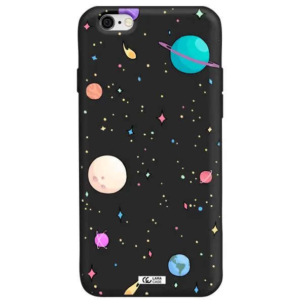 Solar System Print Apple iPhone 6 Silicone black Case