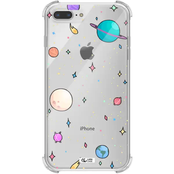 Solar System Print Apple iPhone 7 plus Clear PC Case
