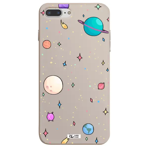Solar System Print Apple iPhone 7 plus Silicone Stone Case
