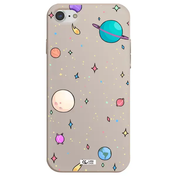 Solar System Print Apple iPhone 7 Silicone Stone Case