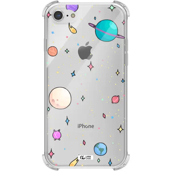 Solar System Print Apple iPhone 8 Clear PC Case