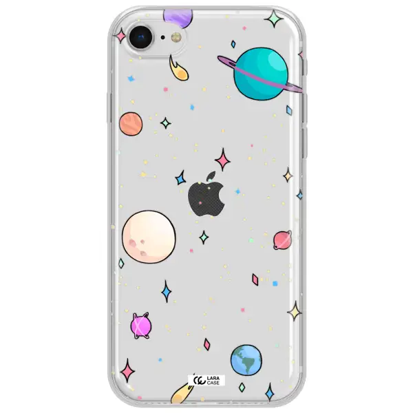 Solar System Print Apple Iphone Se 2020 Clear Tpu Case