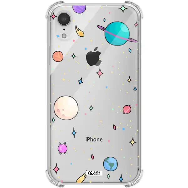 Solar System Print Apple iPhone XR Clear PC Case