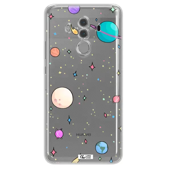 Solar System Print Huawei Mate 10 Pro Clear TPU Case