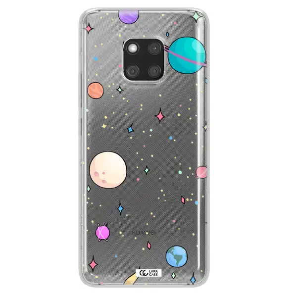 Solar System Print Huawei Mate 20 Pro Clear TPU Case