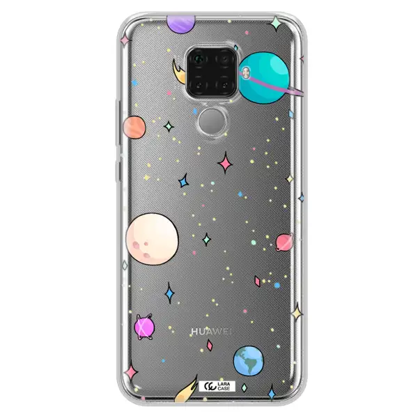 Solar System Print Huawei Mate 30 Lite Clear TPU Case