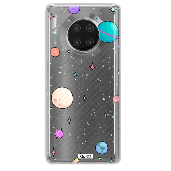 Solar System Print Huawei Mate 30 Pro Clear TPU Case