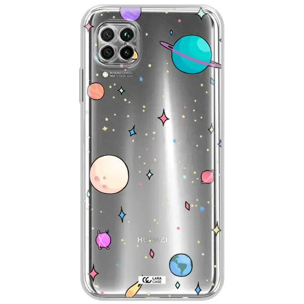 Solar System Print Huawei Nova 7I Clear Tpu Case