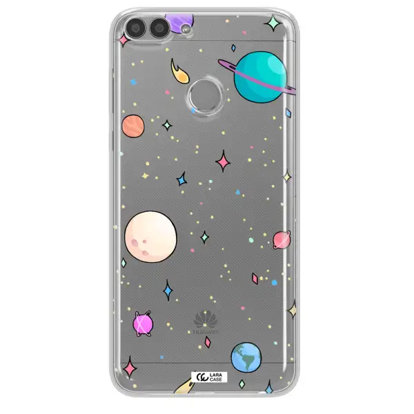 Solar System Print Huawei P Smart 2017 Clear TPU Case