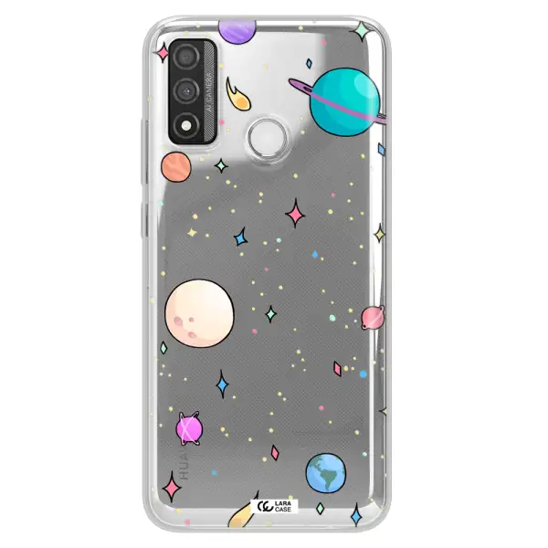 Solar System Print Huawei P Smart 2020 Clear TPU Case