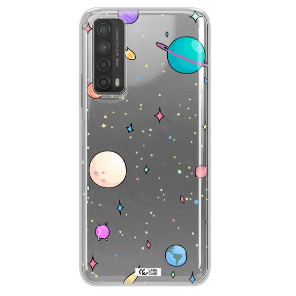 Solar System Print Huawei P Smart 2021 Clear TPU Case