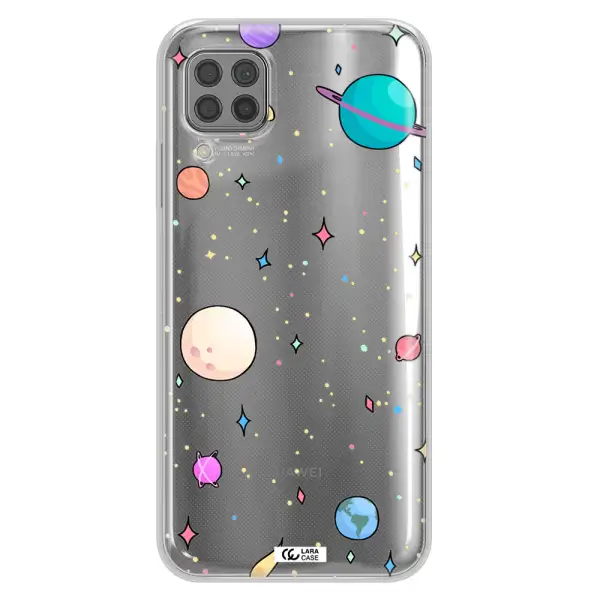 Solar System Print Huawei P40 Lite Clear TPU Case