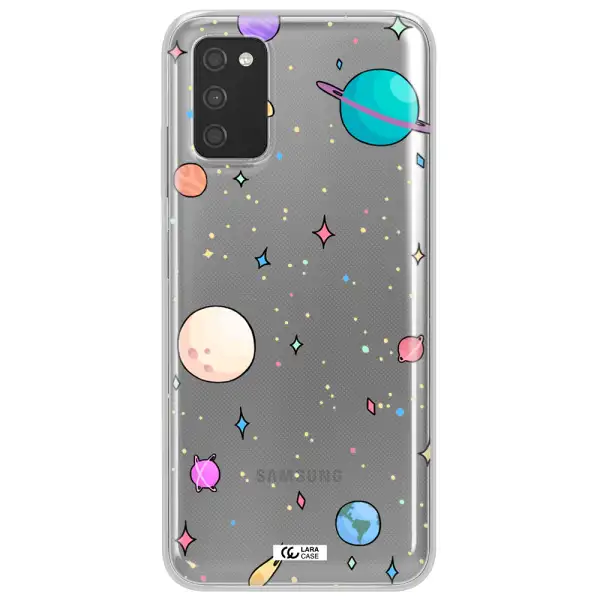 Solar System Print Samsung A03S Clear TPU Case