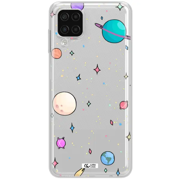 Solar System Print Samsung A12 4g Clear TPU Case