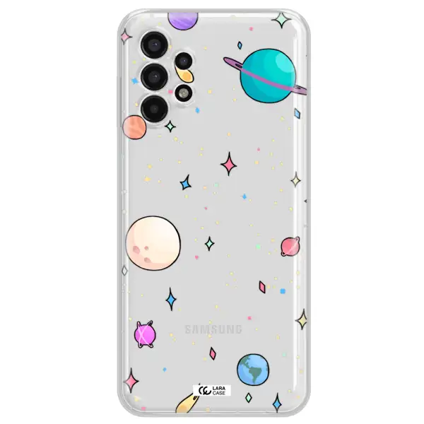 Solar System Print Samsung A13 4g Clear TPU Case