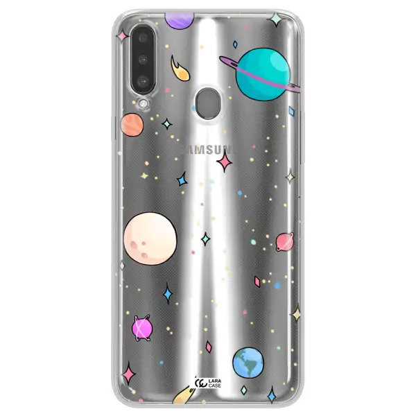 Solar System Print Samsung A20S Clear TPU Case