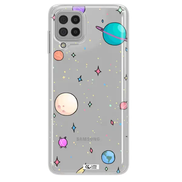 Solar System Print Samsung A22 4g Clear TPU Case