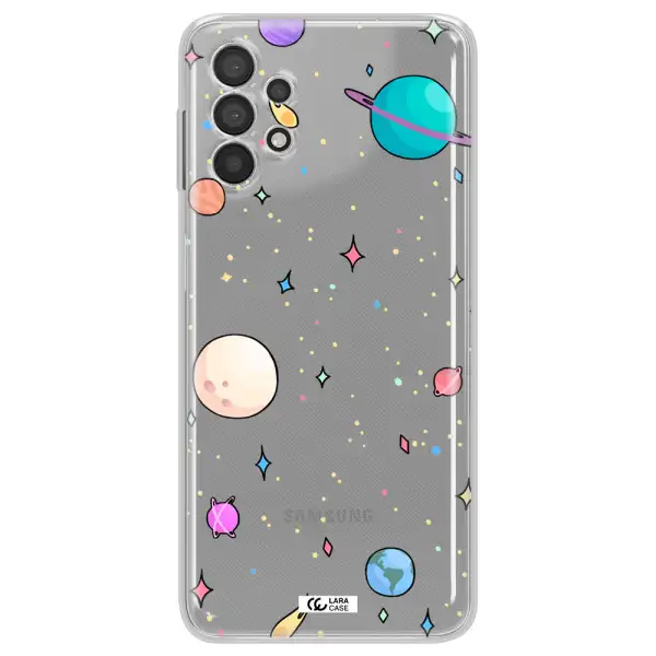 Solar System Print Samsung A32 4G Clear Tpu Case