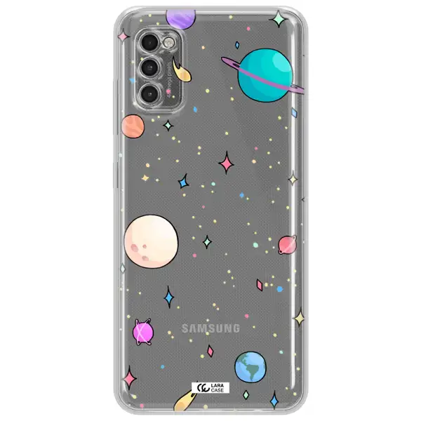 Solar System Print Samsung A41 Clear Tpu Case