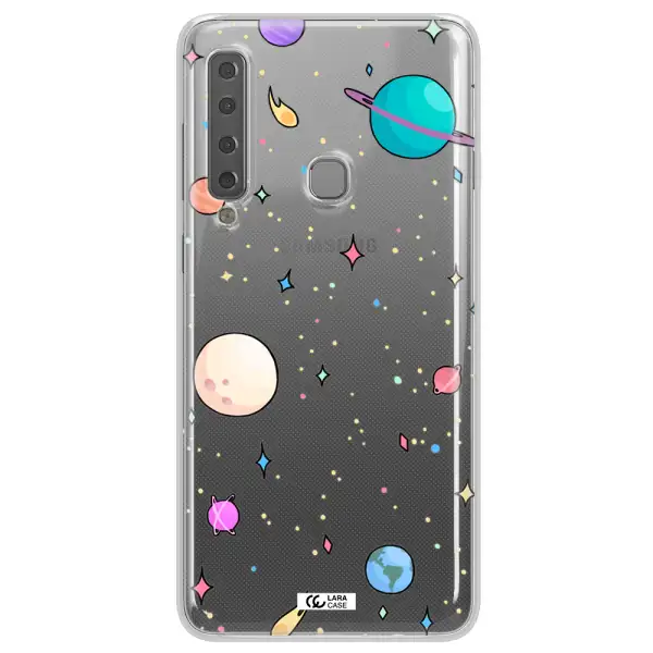 Solar System Print Samsung A9 2018 Clear TPU Case