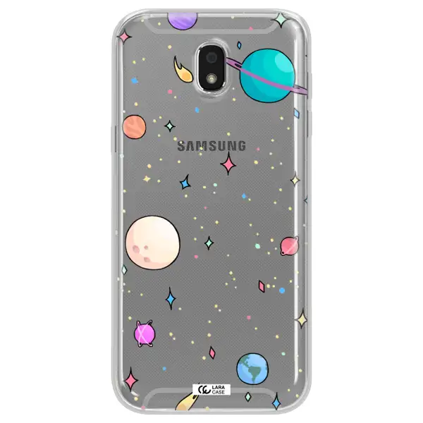 Solar System Print Samsung J5 2017 Clear TPU Case