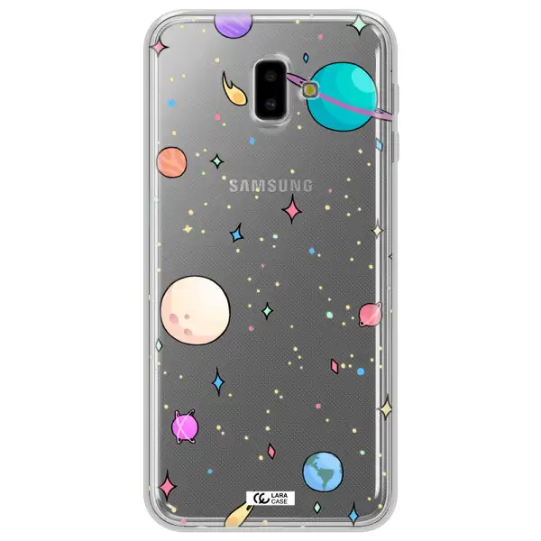Solar System Print Samsung J6 Plus Clear TPU Case