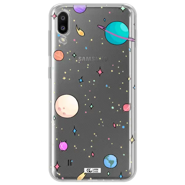 Solar System Print Samsung M10 Clear TPU Case