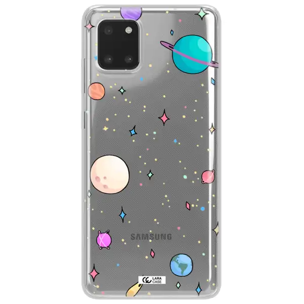 Solar System Print Samsung Note 10 Lite Clear TPU Case