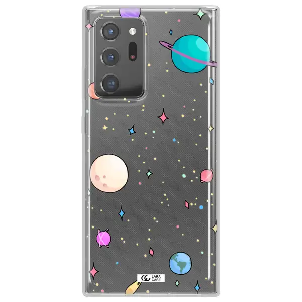 Solar System Print Samsung Note 20 Ultra Clear TPU Case