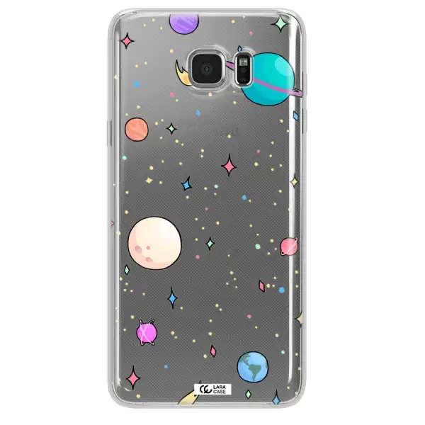 Solar System Print Samsung Note 5 Clear TPU Case