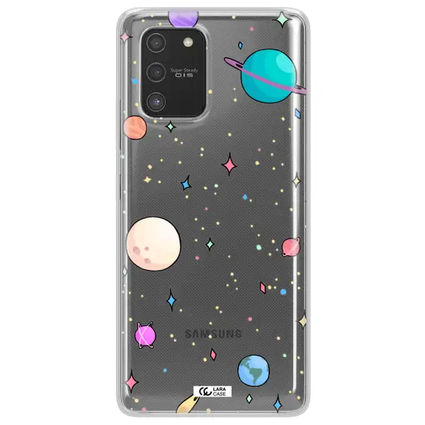 Solar System Print Samsung S10 Lite Clear TPU Case