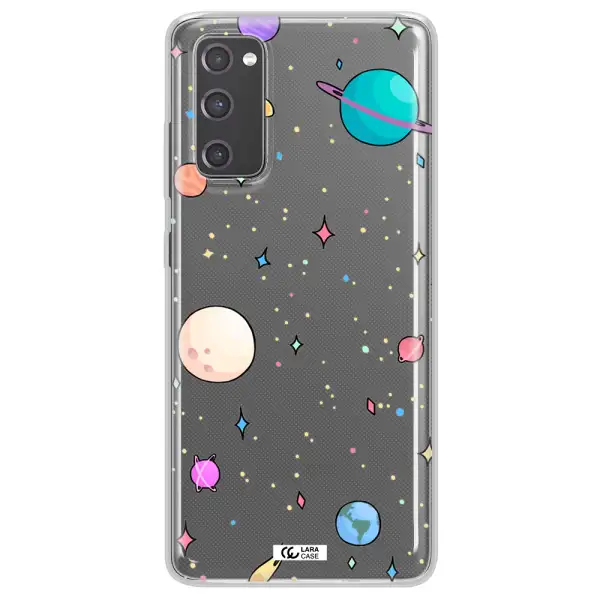Solar System Print Samsung S20 Fe Clear TPU Case
