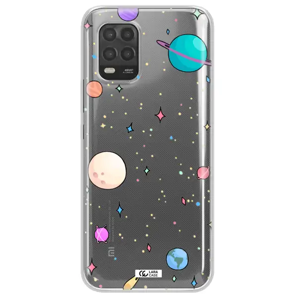 Solar System Print Xiaomi Mi 10 Lite Clear TPU Case