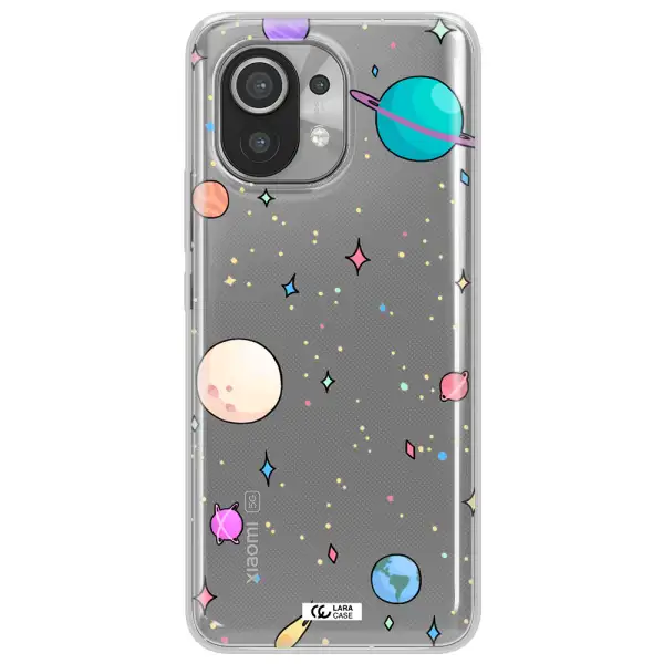 Solar System Print Xiaomi Mi 11 Clear TPU Case