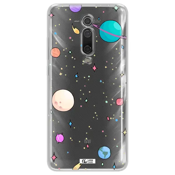 Solar System Print Xiaomi Mi 9T Clear TPU Case