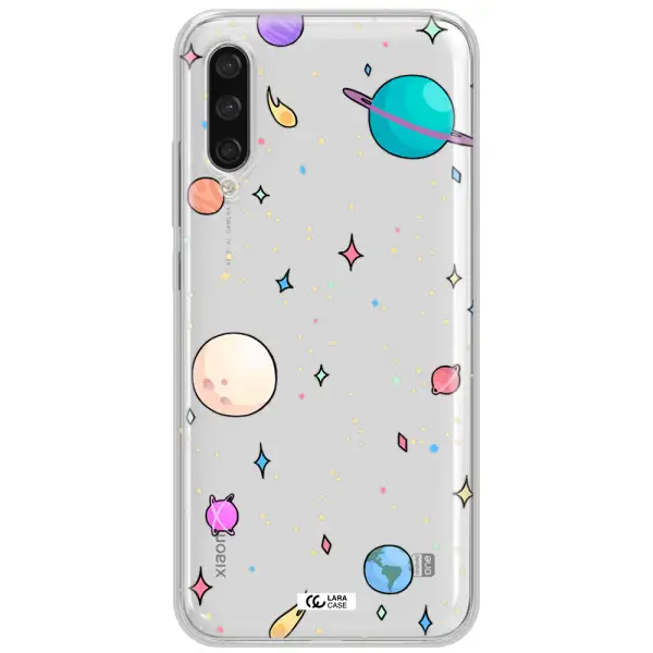 Solar System Print Xiaomi Mi A3 Clear Tpu Case