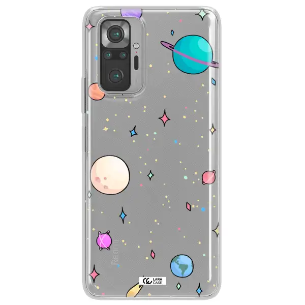 Solar System Print Xiaomi Note 10 Pro Clear TPU Case