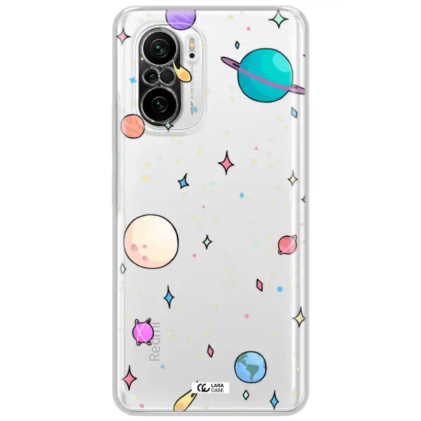 Solar System Print Xiaomi Poco F3 Clear Tpu Case