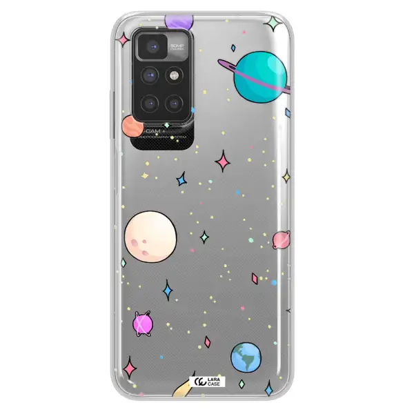 Solar System Print Xiaomi Redmi 10 Clear TPU Case