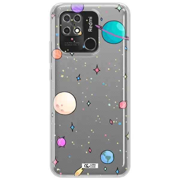Solar System Print Xiaomi Redmi 10C Clear TPU Case