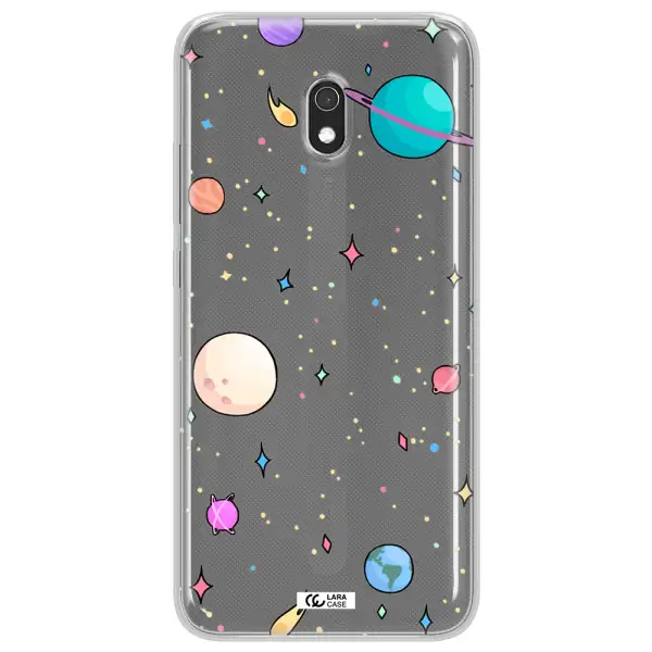 Solar System Print Xiaomi Redmi 8A Clear TPU Case