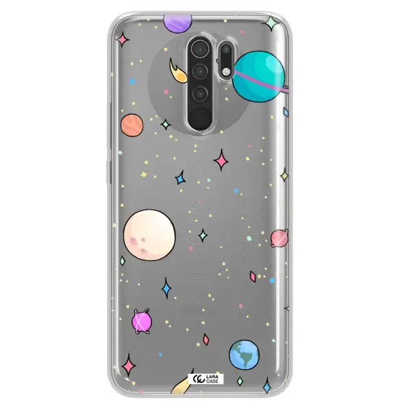 Solar System Print Xiaomi Redmi 9 Clear TPU Case