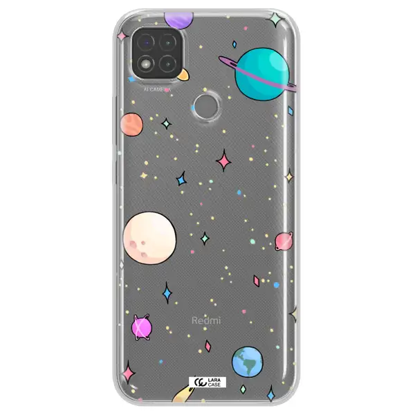Solar System Print Xiaomi Redmi 9C Clear TPU Case
