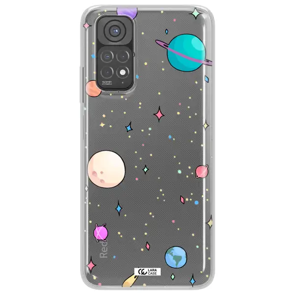 Solar System Print Xiaomi Redmi Note 11 Clear TPU Case