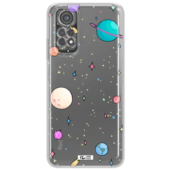 Solar System Print Xiaomi Redmi Note 11S Clear Tpu Case