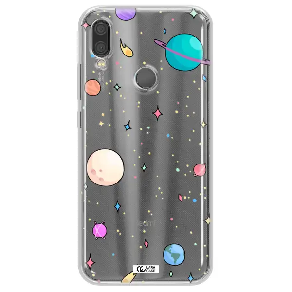 Solar System Print Xiaomi Redmi Note 7 Clear TPU Case