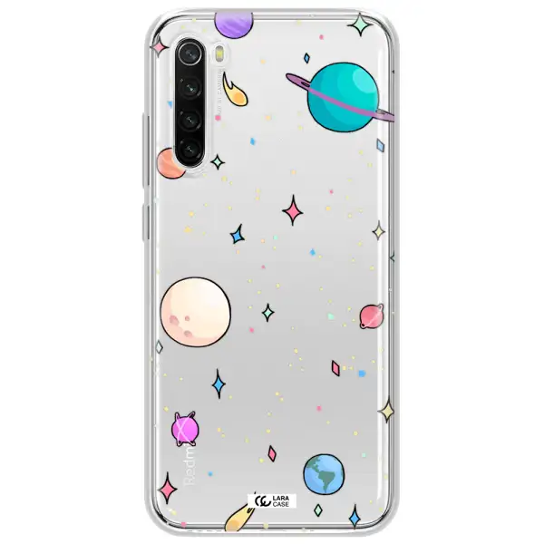 Solar System Print Xiaomi Redmi Note 8T Clear Tpu Case