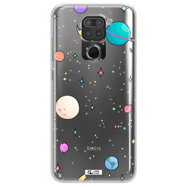 Solar System Print Xiaomi Redmi Note 9 Clear TPU Case