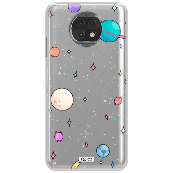 Solar System Print Xiaomi Redmi Note 9T Clear Tpu Case