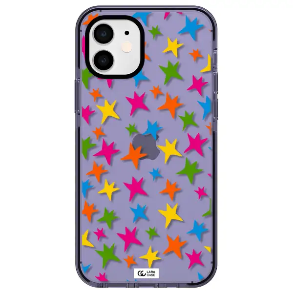 Colorful Stars Apple iPhone 11 impact Lilac Case
